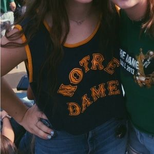 university of Notre Dame cropped tank top